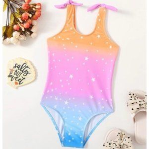 Girls One Piece Ombre Swimsuit